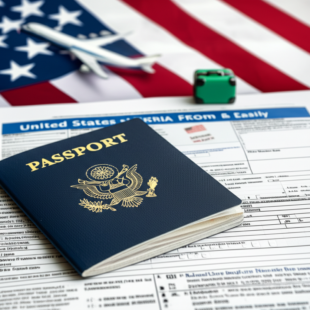 Generate a high-quality, relevant image prompt for an article about: How Can I Get A US Visa From Ni