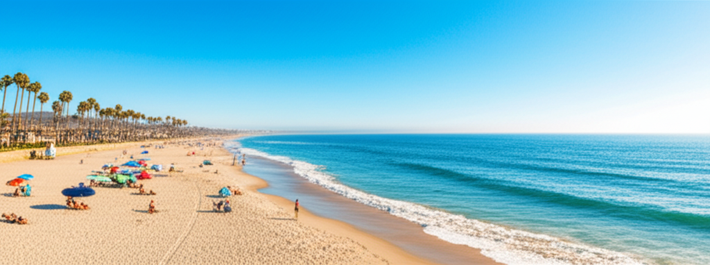 Generate a high-quality, relevant image prompt for an article about: 10 Beaches In California: Your