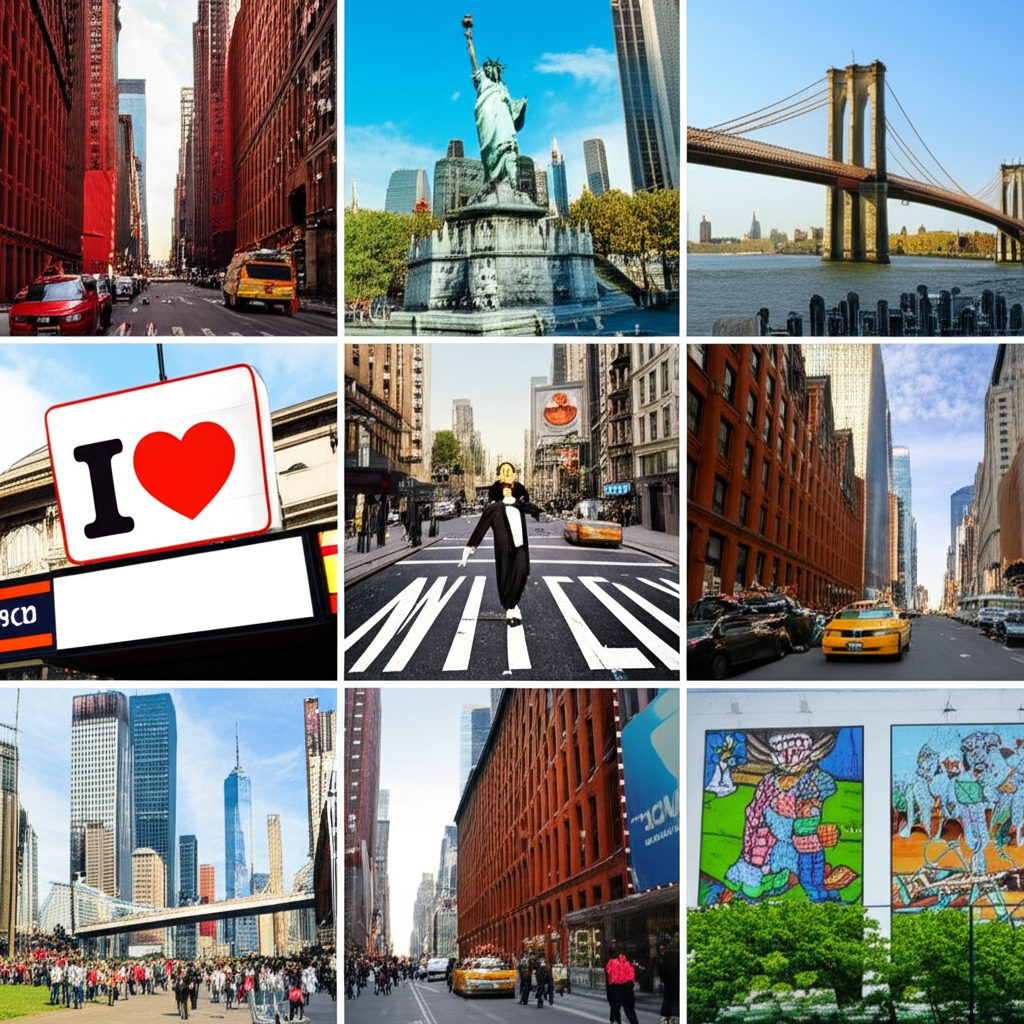 Generate a high-quality, relevant image prompt for an article about: 15 Tourist Attractions in New Y