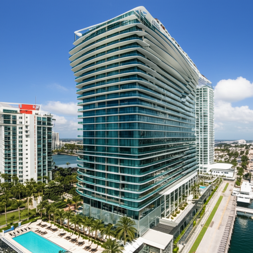 Generate a high-quality, relevant image prompt for an article about: 8 Luxury Hotels Miami: Divine E