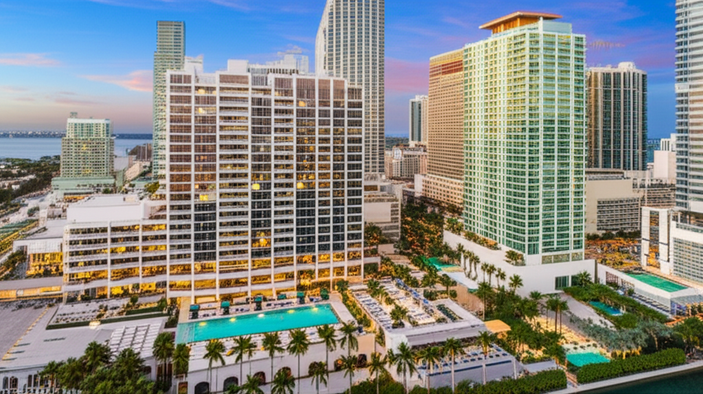 Generate a high-quality, relevant image prompt for an article about: 8 Luxury Hotels Miami: Divine E
