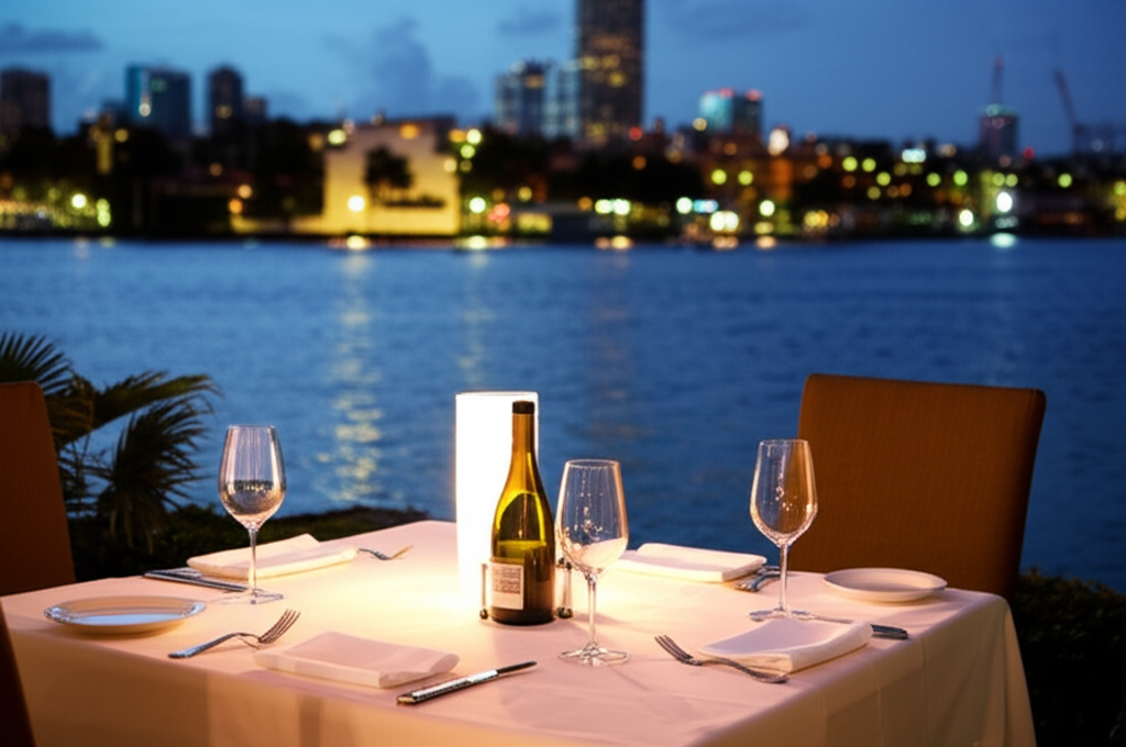 Generate a high-quality, relevant image prompt for an article about: 7 Romantic Places In Miami: Dis