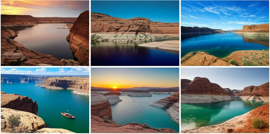 Generate a high-quality, relevant image prompt for an article about: 6 Lakes in Arizona: Amazing Dis