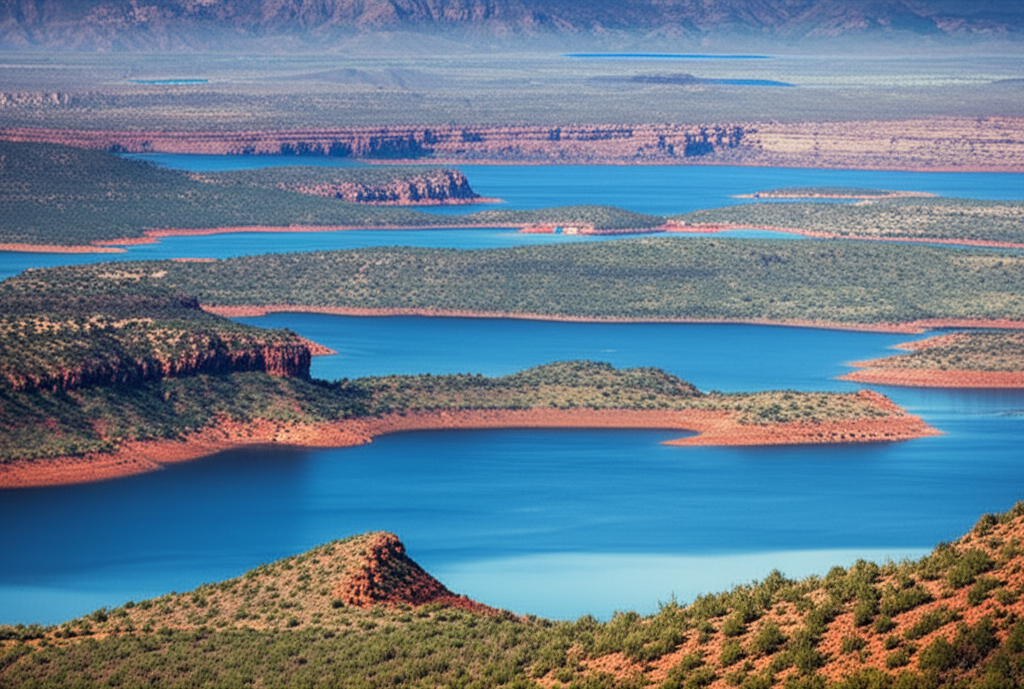 Generate a high-quality, relevant image prompt for an article about: 6 Lakes in Arizona: Amazing Dis