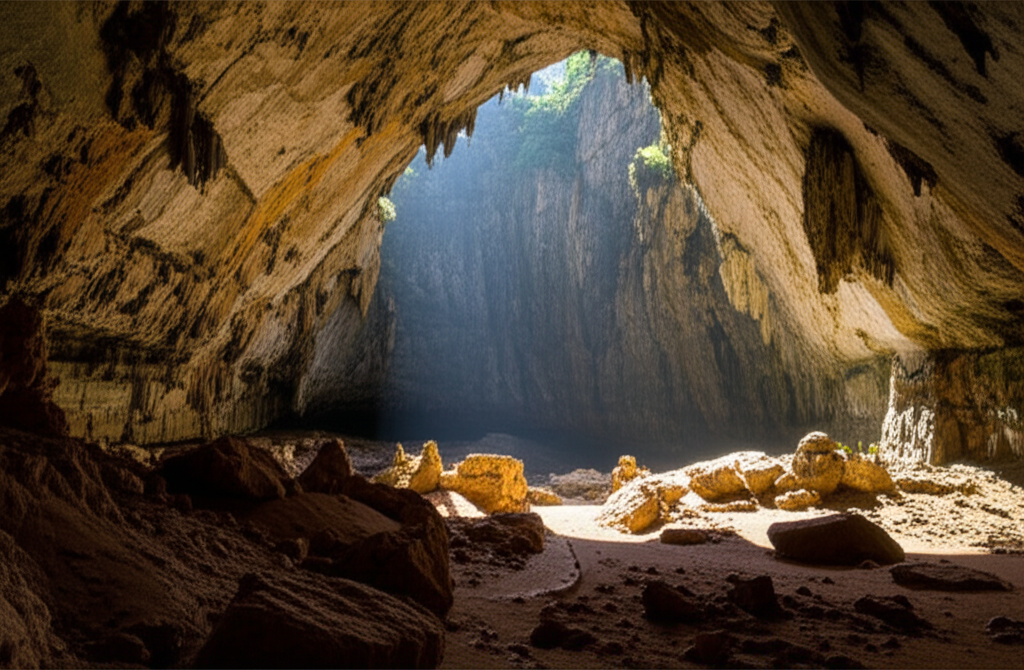 Generate a high-quality, relevant image prompt for an article about: 5 Caves In Arizona: Amazing Won