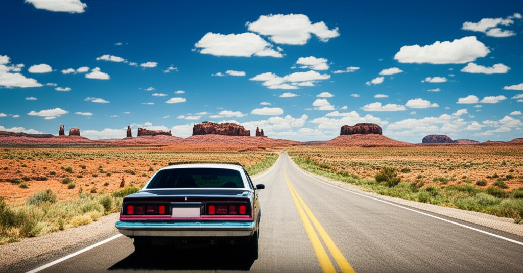 Generate a high-quality, relevant image prompt for an article about: 10 Road Trips In Arizona: Amazi