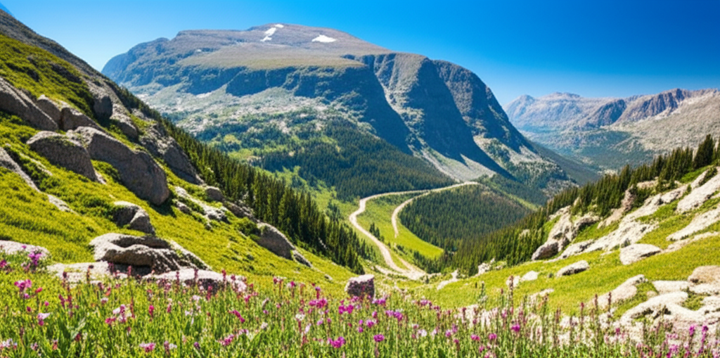 Generate a high-quality, relevant image prompt for an article about: 10 National Parks in Colorado: