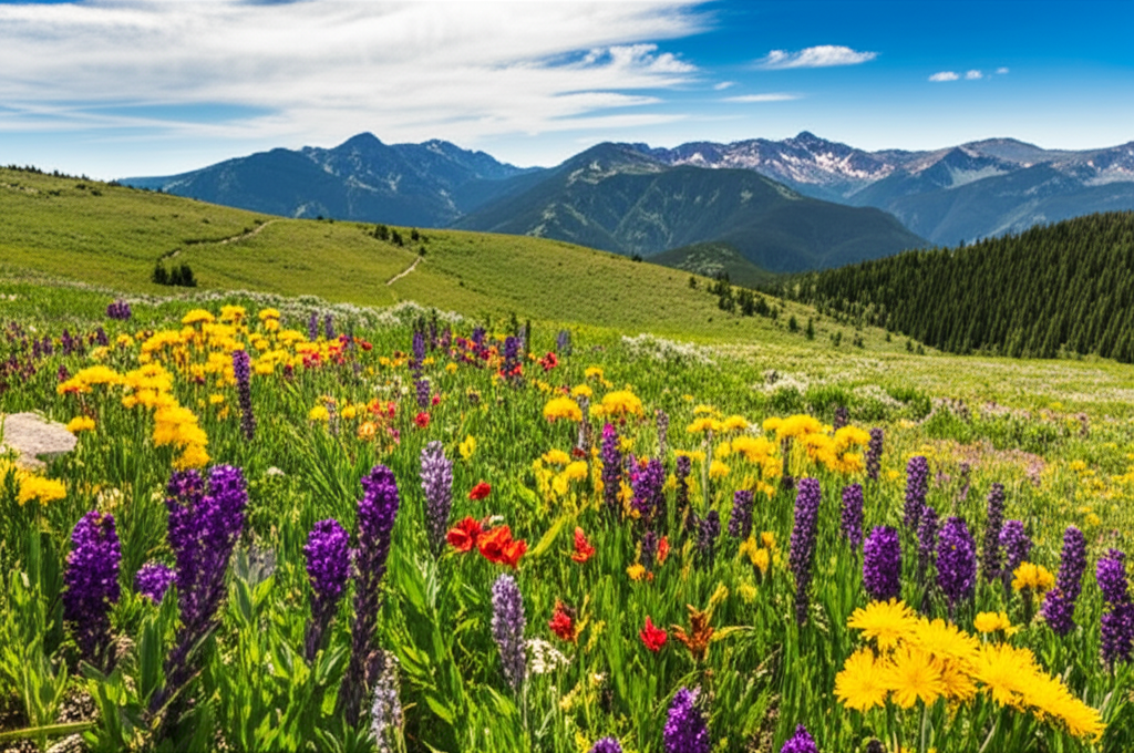 Generate a high-quality, relevant image prompt for an article about: 10 National Parks in Colorado: