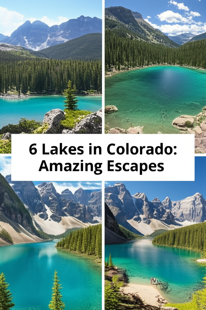 Generate a high-quality, relevant image prompt for an article about: 6 Lakes in Colorado: Amazing Es