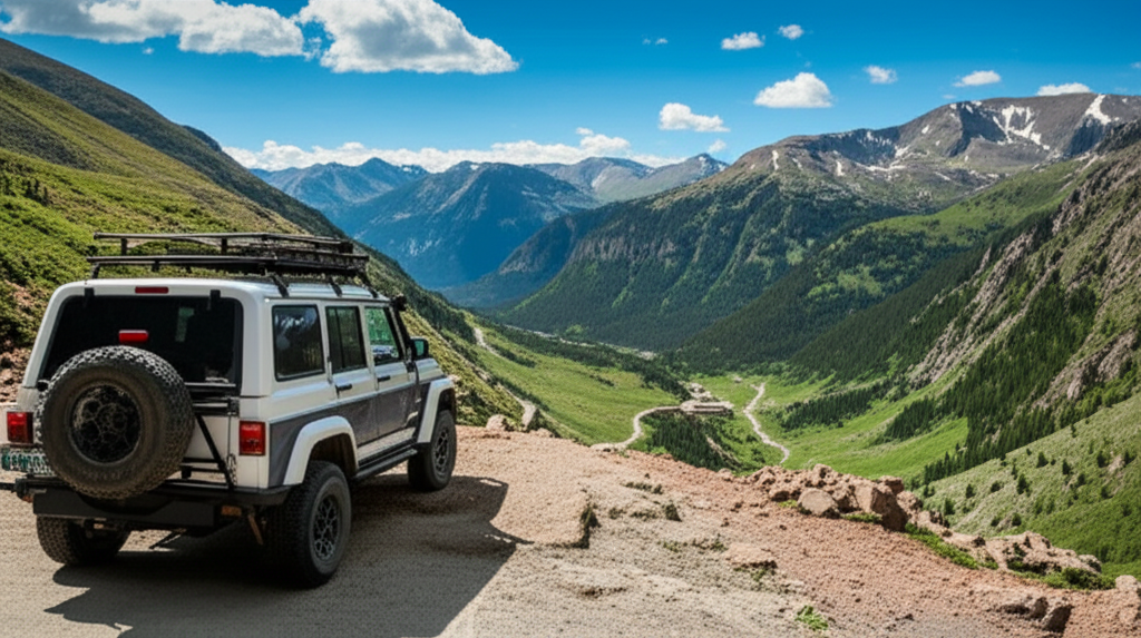 Generate a high-quality, relevant image prompt for an article about: 10 Road Trips in Colorado: Ulti