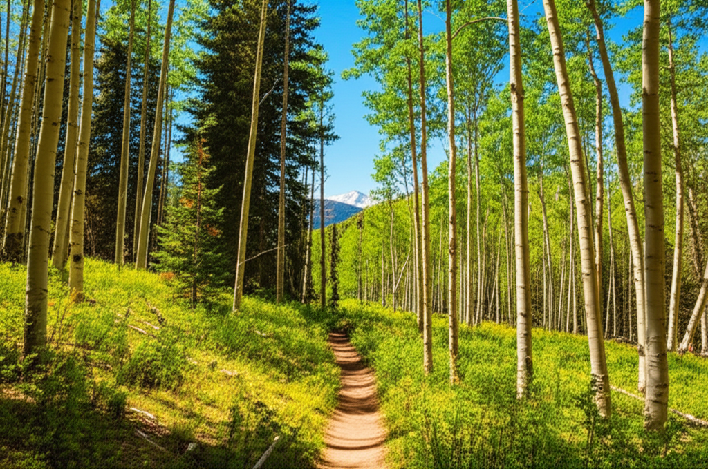 Generate a high-quality, relevant image prompt for an article about: 7 National Forests In Colorado: