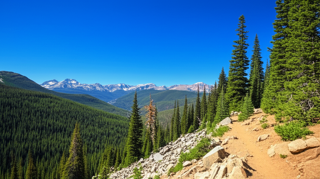 Generate a high-quality, relevant image prompt for an article about: 7 National Forests In Colorado: