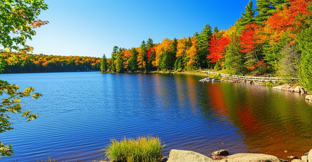 Generate a high-quality, relevant image prompt for an article about: 8 State Parks In Connecticut: A