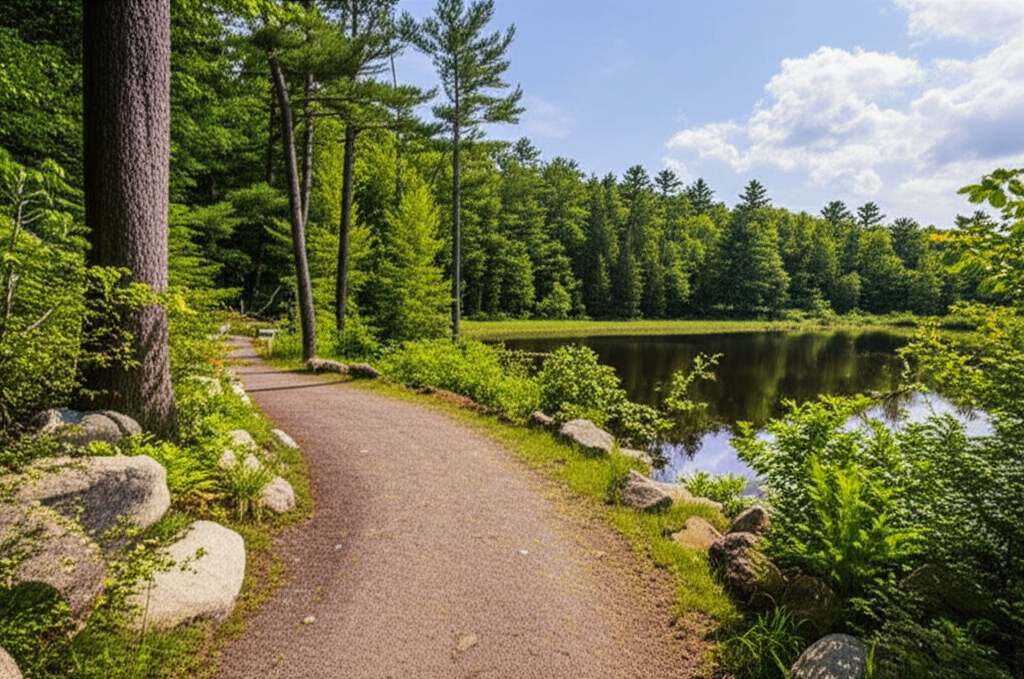 Generate a high-quality, relevant image prompt for an article about: 8 State Parks In Connecticut: A