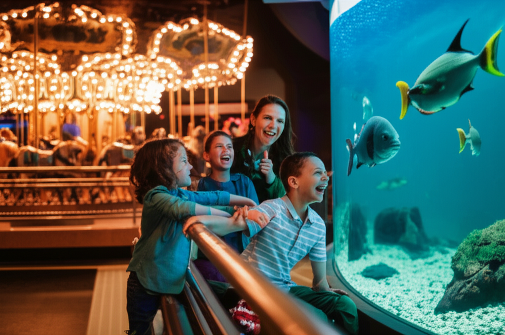 Generate a high-quality, relevant image prompt for an article about: 9 Family Attractions In Connect