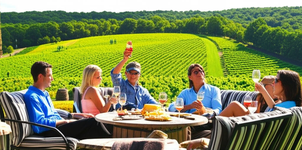 Generate a high-quality, relevant image prompt for an article about: 6 Wineries In Connecticut: Amaz