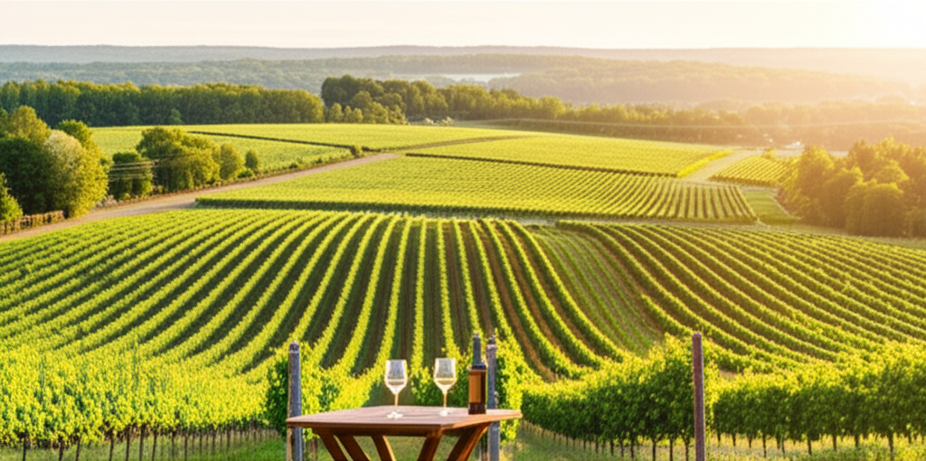 Generate a high-quality, relevant image prompt for an article about: 6 Wineries In Connecticut: Amaz