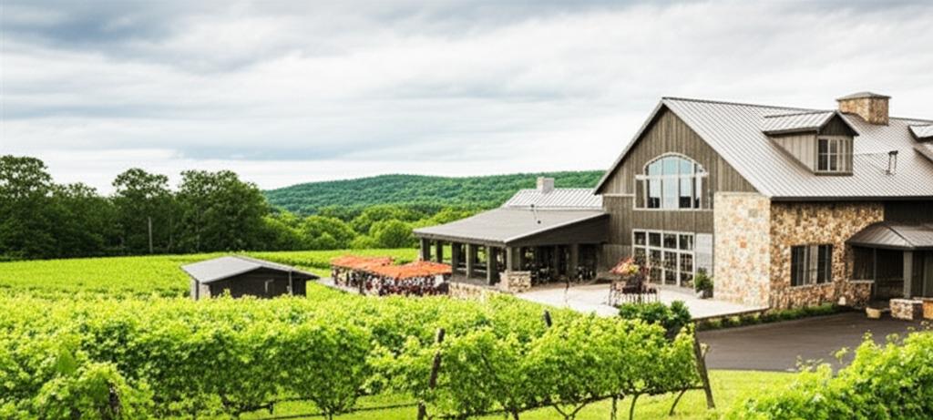 Generate a high-quality, relevant image prompt for an article about: 6 Wineries In Connecticut: Amaz