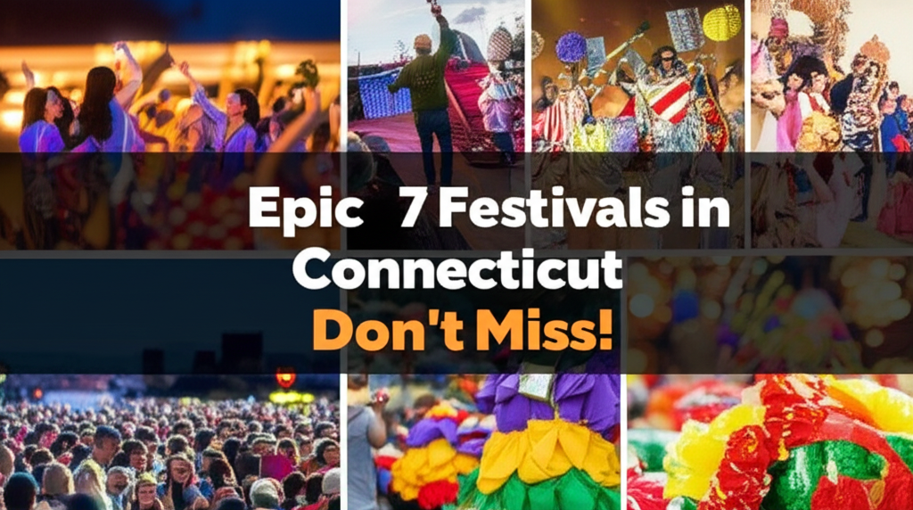 Generate a high-quality, relevant image prompt for an article about: Epic 7 Festivals in Connecticut