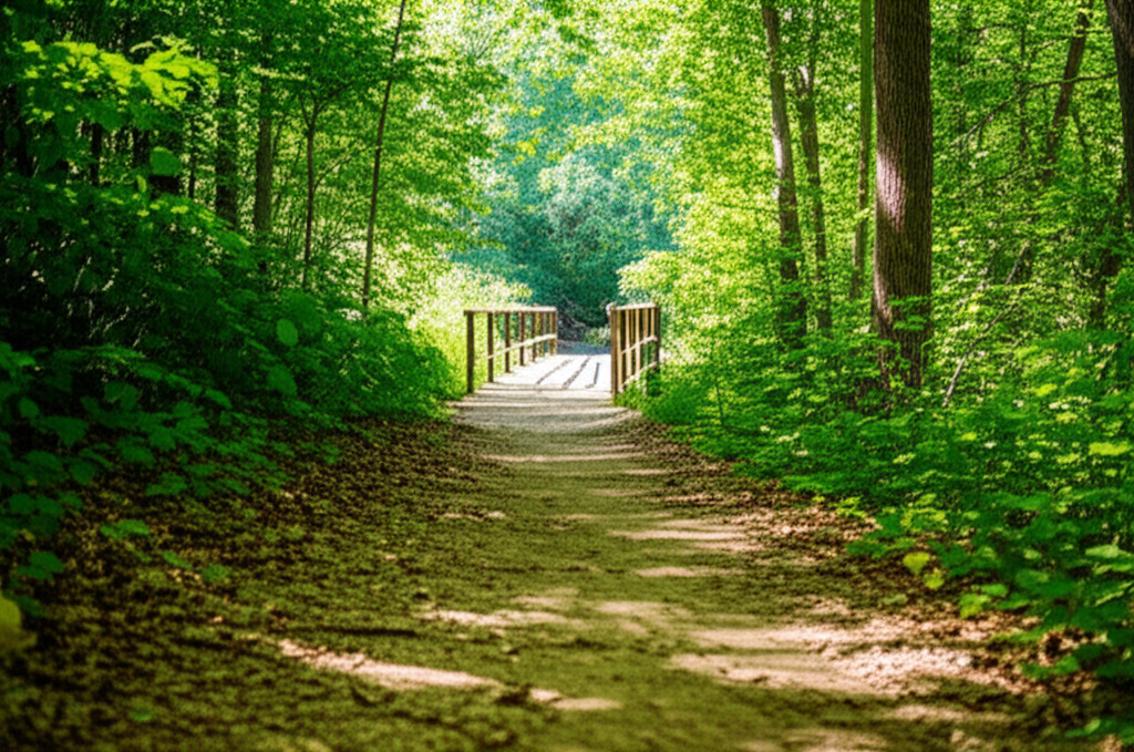 Generate a high-quality, relevant image prompt for an article about: 12 Hiking Trails in Delaware: A