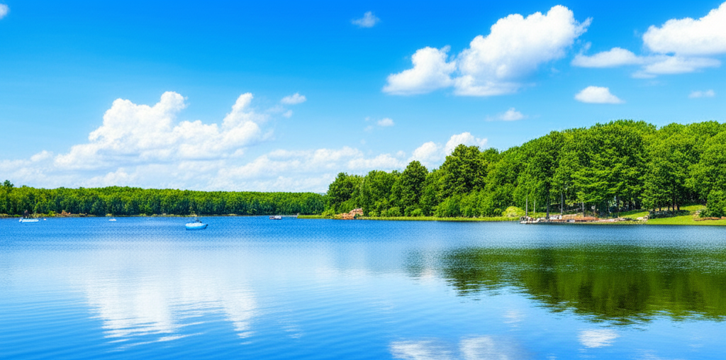 Generate a high-quality, relevant image prompt for an article about: 6 Lakes in Delaware: Amazing Es