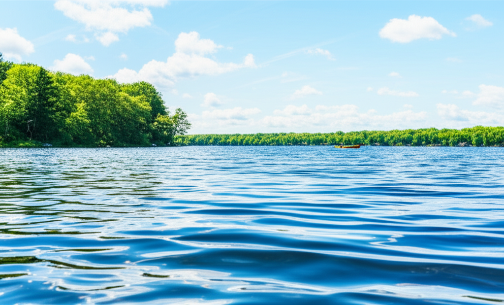 Generate a high-quality, relevant image prompt for an article about: 6 Lakes in Delaware: Amazing Es