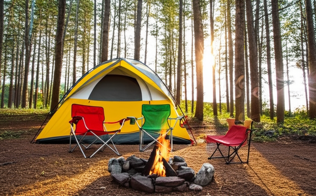 Generate a high-quality, relevant image prompt for an article about: 10 Camping Sites in Delaware: A