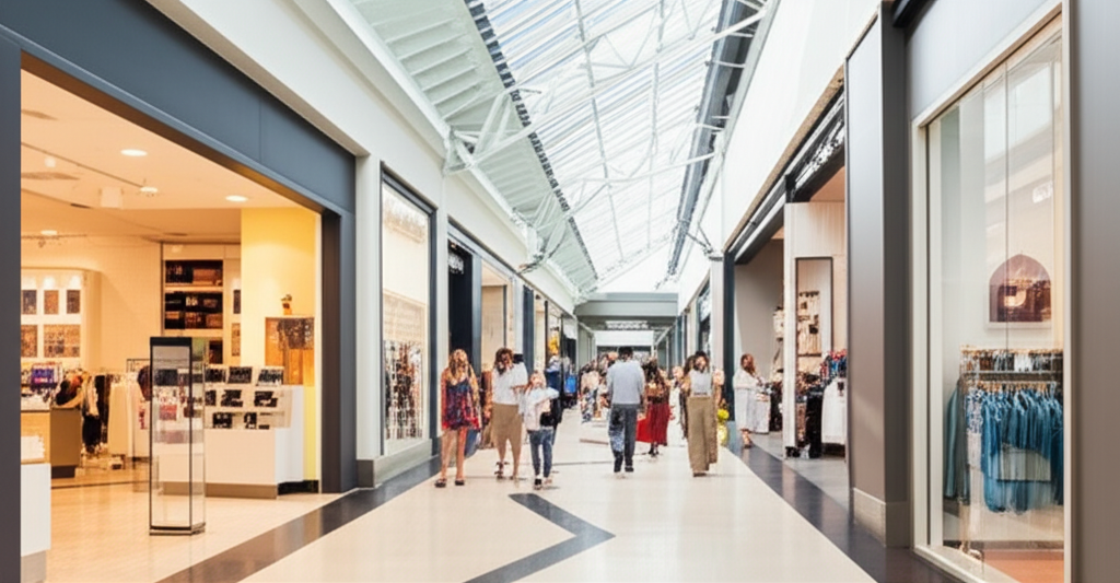 Generate a high-quality, relevant image prompt for an article about: 7 Shopping Malls In Delaware: U