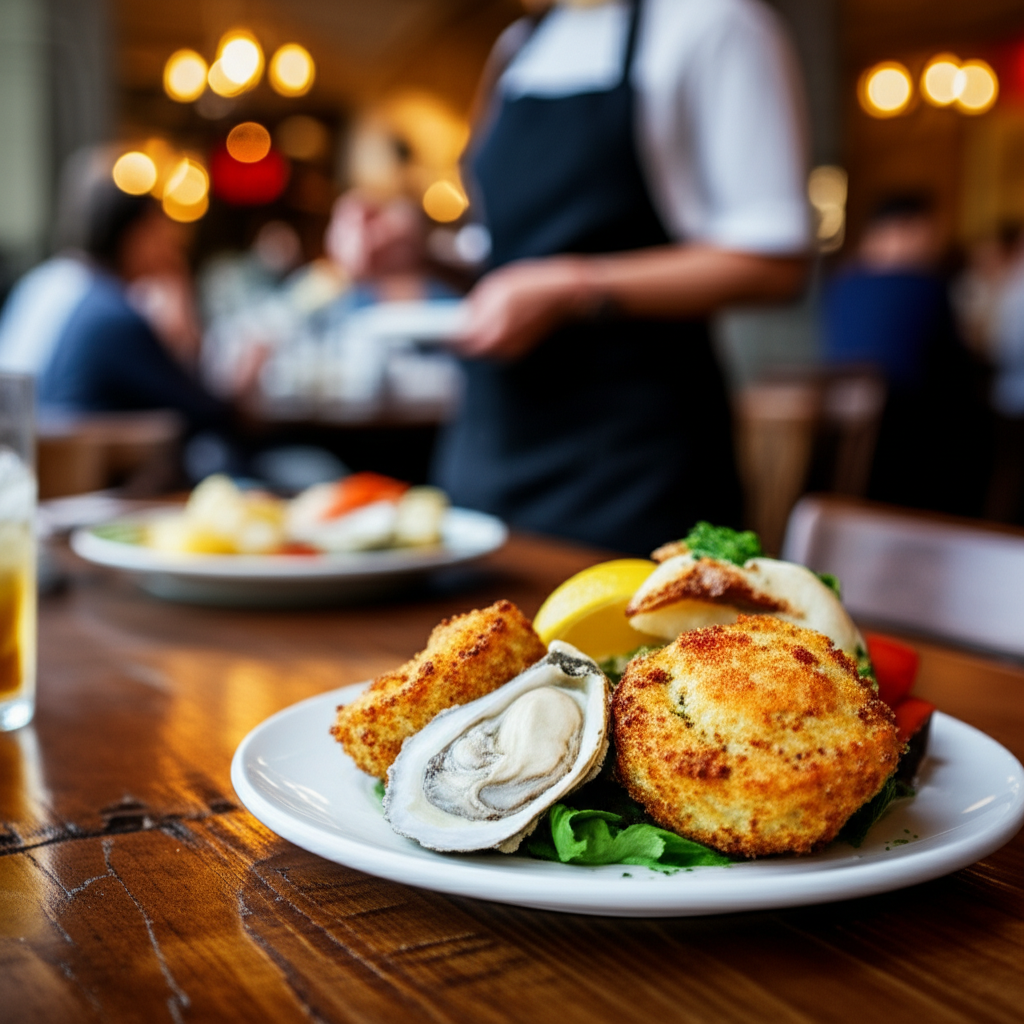 Generate a high-quality, relevant image prompt for an article about: 12 Restaurants In Delaware: Ama