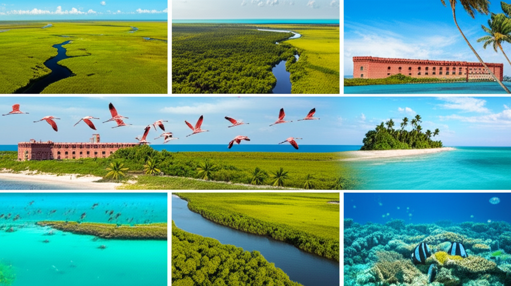 Generate a high-quality, relevant image prompt for an article about: 8 National Parks in Florida: Am