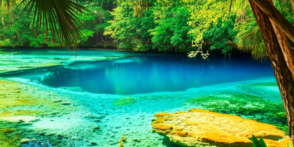 Generate a high-quality, relevant image prompt for an article about: 9 Natural Springs in Florida: S
