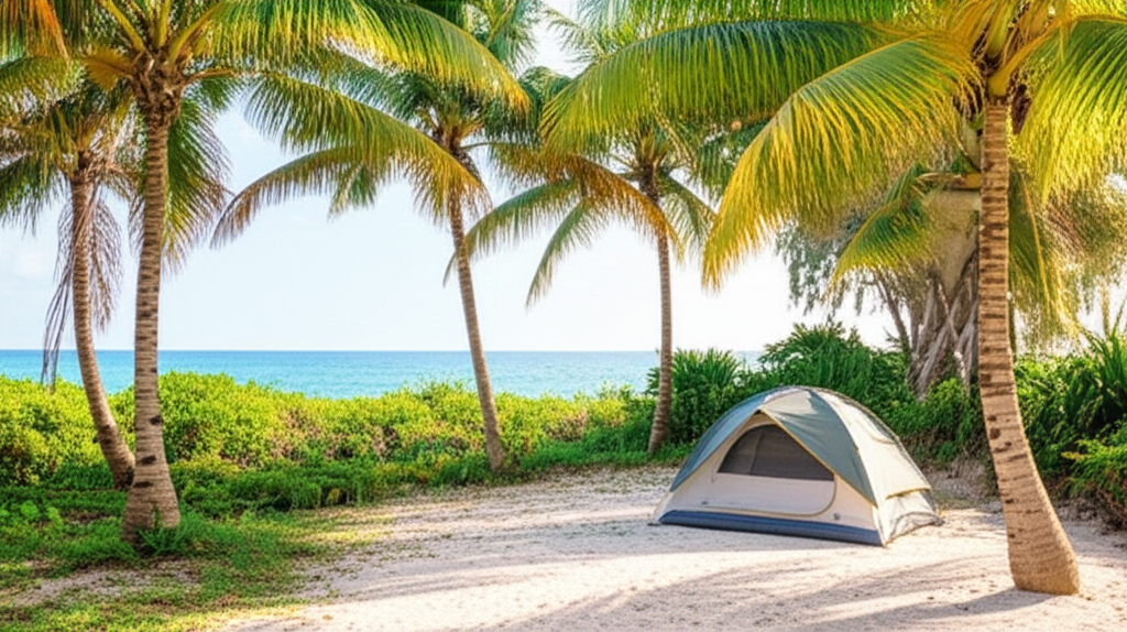 Generate a high-quality, relevant image prompt for an article about: 10 Amazing Camping Sites In Flo