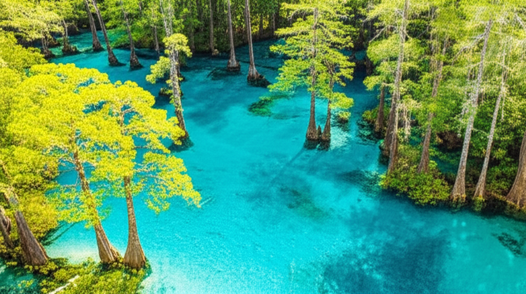 Generate a high-quality, relevant image prompt for an article about: 7 State Parks in Florida: Amazi