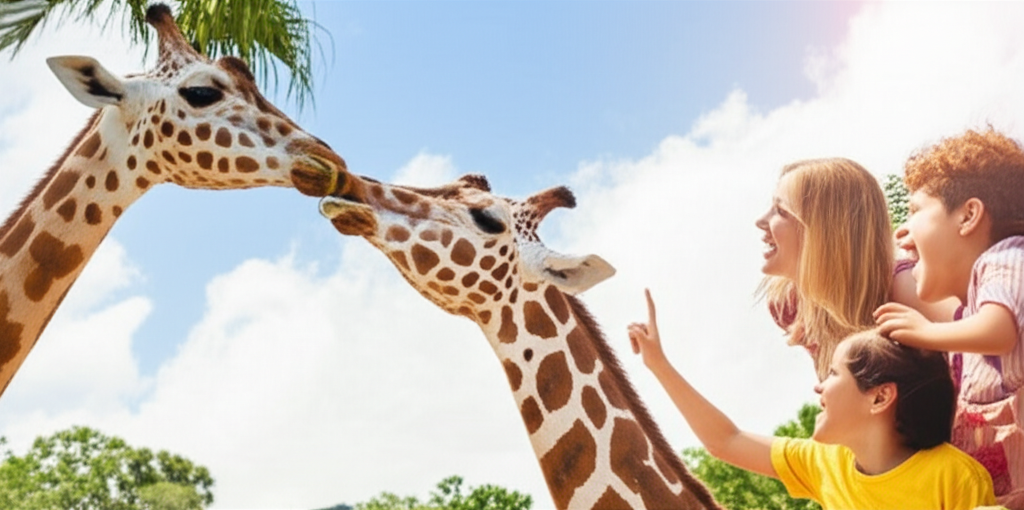 Generate a high-quality, relevant image prompt for an article about: 6 Zoos In Florida: Amazing Fami