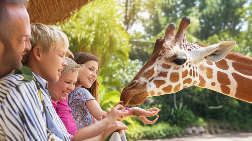 Generate a high-quality, relevant image prompt for an article about: 6 Zoos In Florida: Amazing Fami