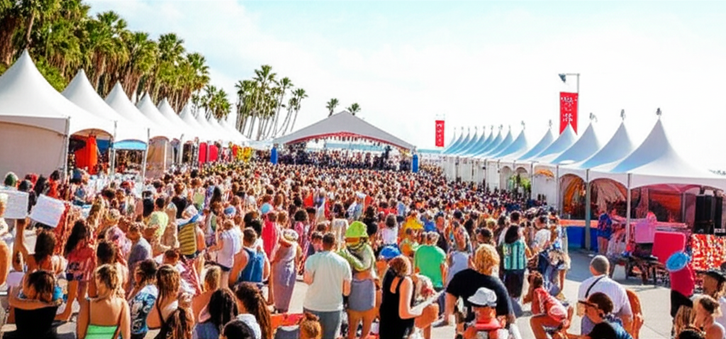 Generate a high-quality, relevant image prompt for an article about: 12 Festivals In Florida: Amazin