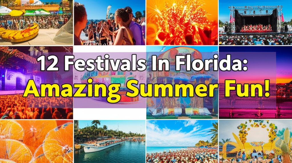 Generate a high-quality, relevant image prompt for an article about: 12 Festivals In Florida: Amazin