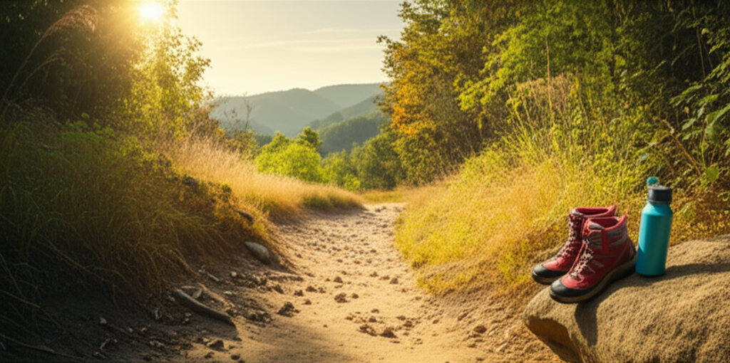 Generate a high-quality, relevant image prompt for an article about: 12 Hiking Trails in Georgia: Ep