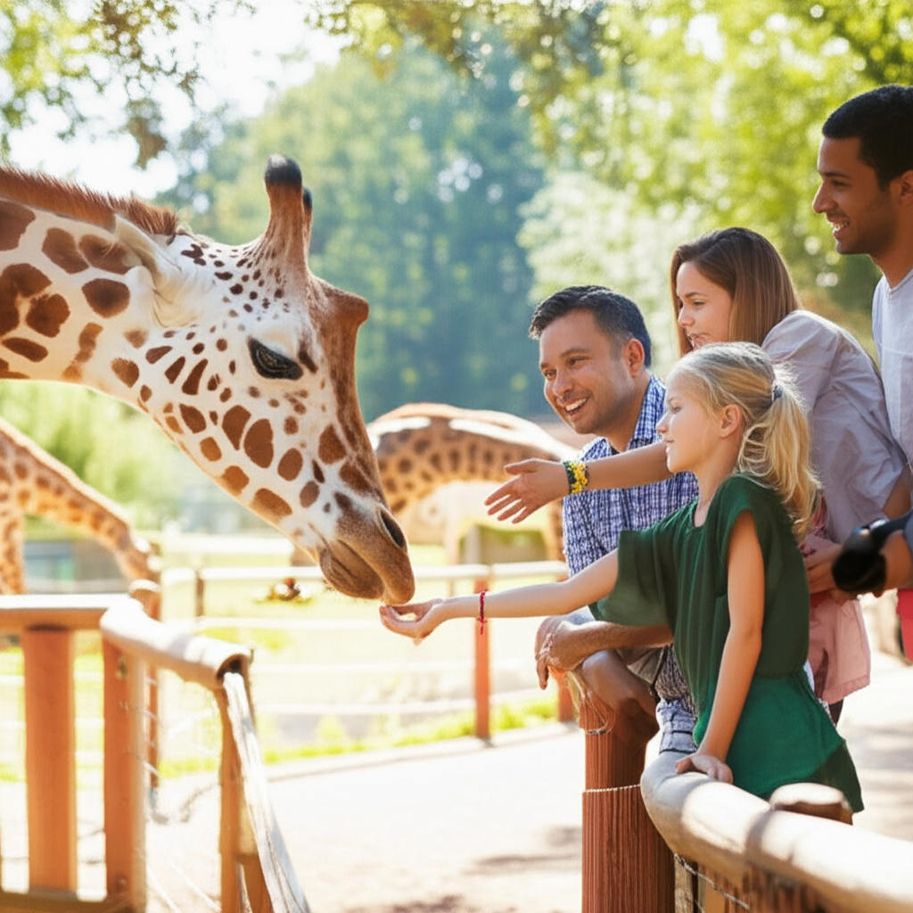 Generate a high-quality, relevant image prompt for an article about: 6 Zoos in Georgia: Amazing Fami