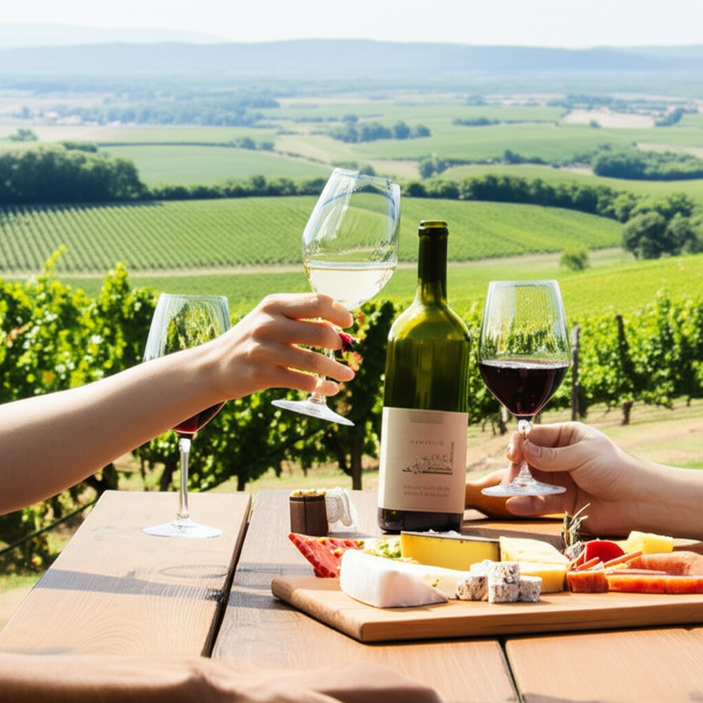 Generate a high-quality, relevant image prompt for an article about: 7 Wineries In Georgia: Amazing