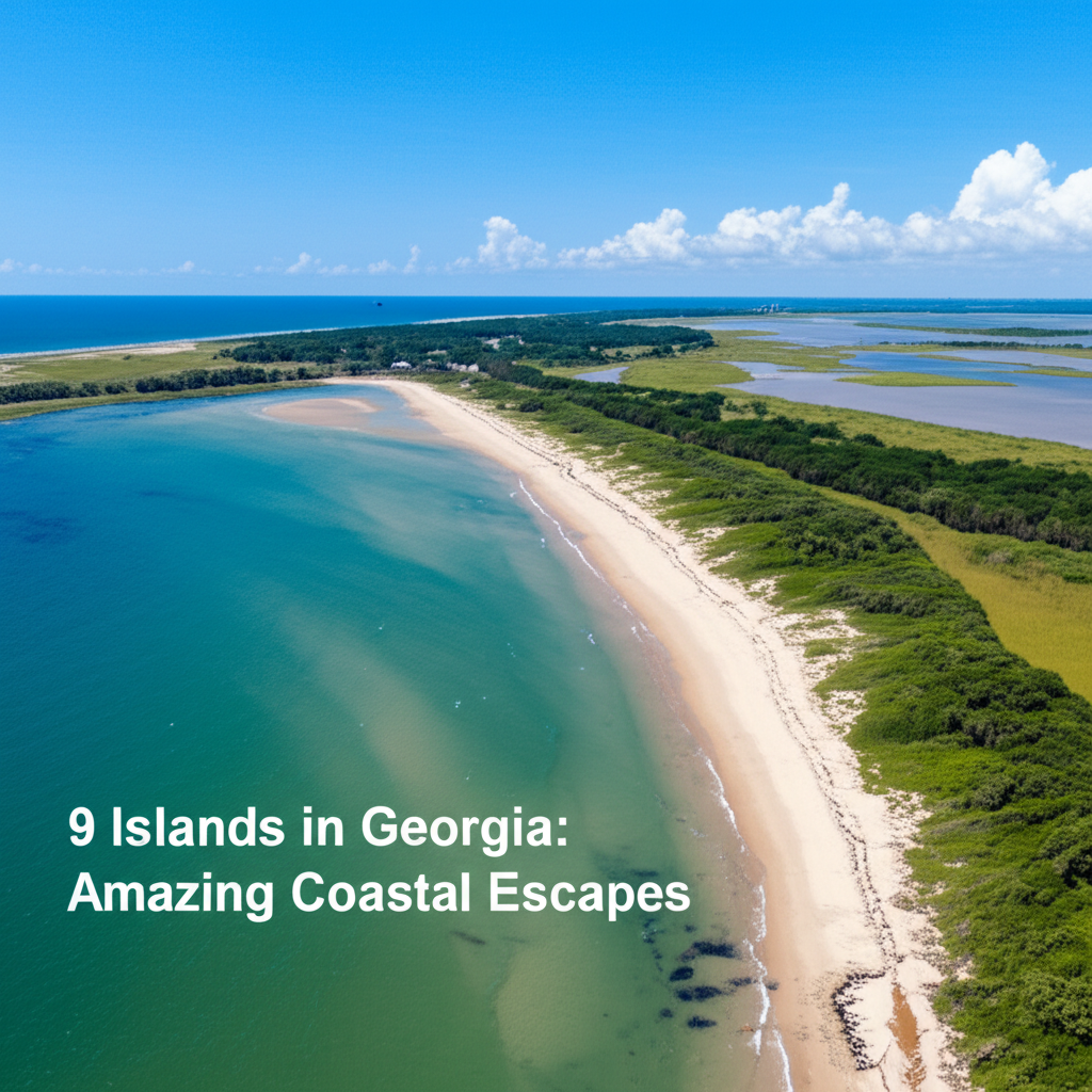 Generate a high-quality, relevant image prompt for an article about: 9 Islands in Georgia: Amazing C