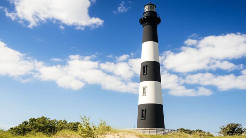 Generate a high-quality, relevant image prompt for an article about: 5 Lighthouses In Georgia: Amazi