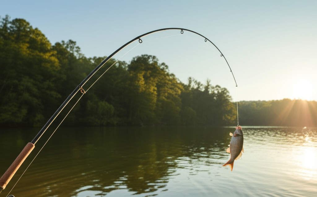 Generate a high-quality, relevant image prompt for an article about: 7 Fishing Spots in Georgia: **A