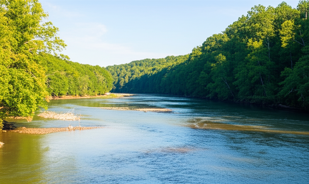 Generate a high-quality, relevant image prompt for an article about: 9 Rivers in Georgia: Amazing Wa