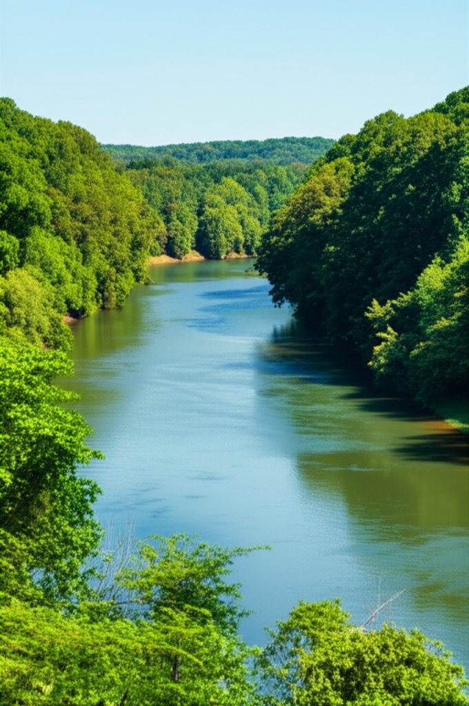 Generate a high-quality, relevant image prompt for an article about: 9 Rivers in Georgia: Amazing Wa