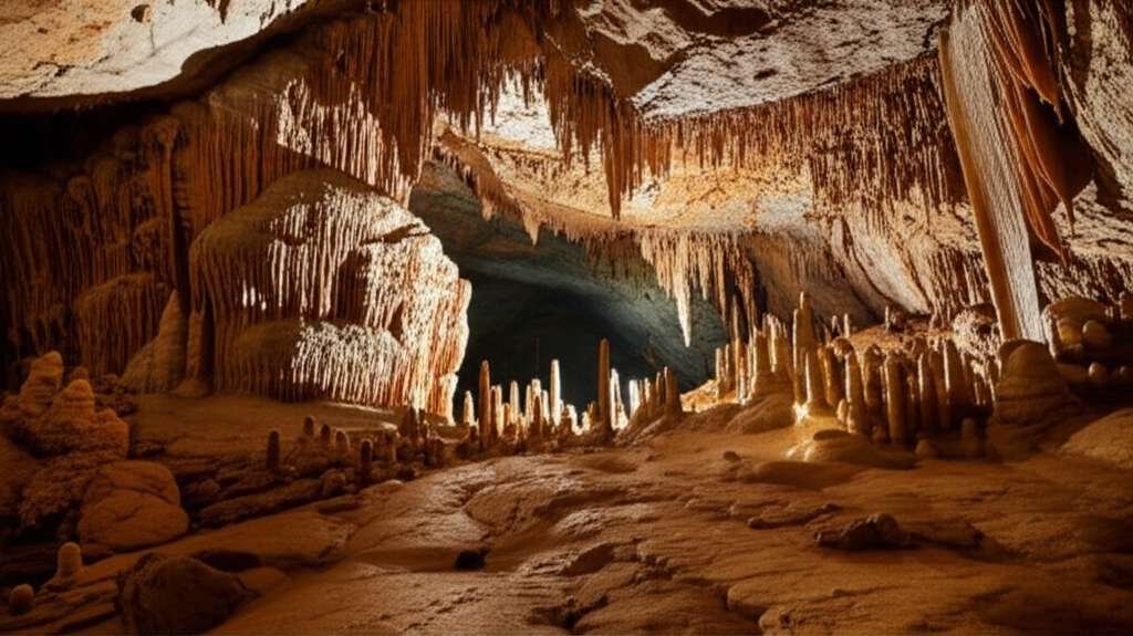 Generate a high-quality, relevant image prompt for an article about: 10 Caves and Caverns in Georgia