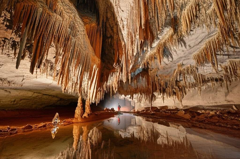 Generate a high-quality, relevant image prompt for an article about: 10 Caves and Caverns in Georgia