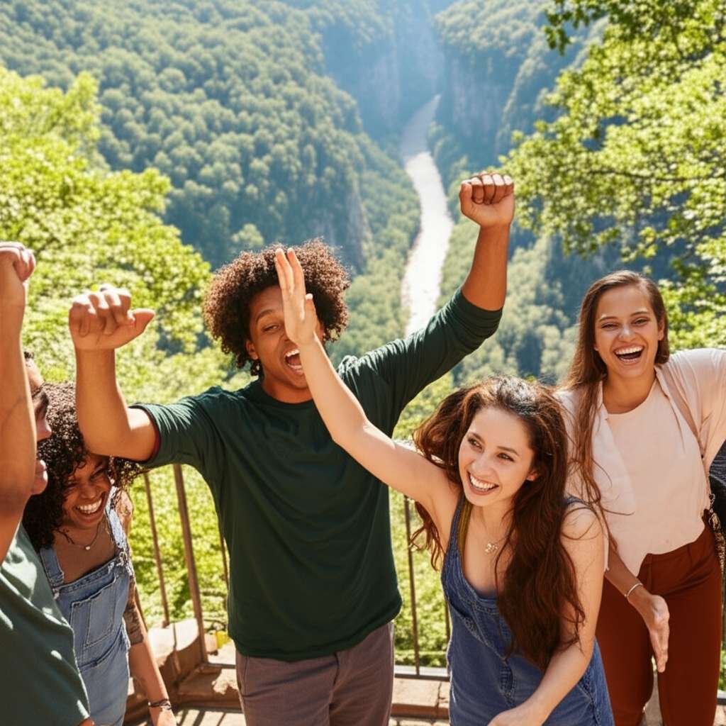 Generate a high-quality, relevant image prompt for an article about: 7 Outdoor Adventures in Georgia