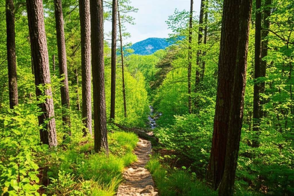 Generate a high-quality, relevant image prompt for an article about: 8 National Forests in Georgia: