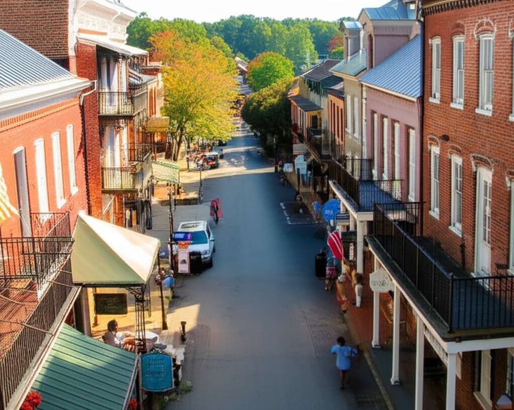 Generate a high-quality, relevant image prompt for an article about: 10 Historic Towns in Georgia: D